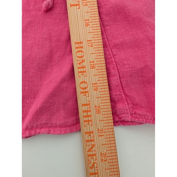 Match Point Linen Skirt Womens Size Small Pink Elastic Waist Drawstring A Line - Picture 7 of 7